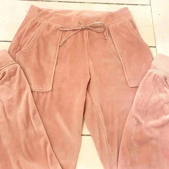 House of Harlow 1960 Pants - House Of Harlow 1960 Lounge Pant Size S Pink Crushed Velvet Velour Jogger Boho